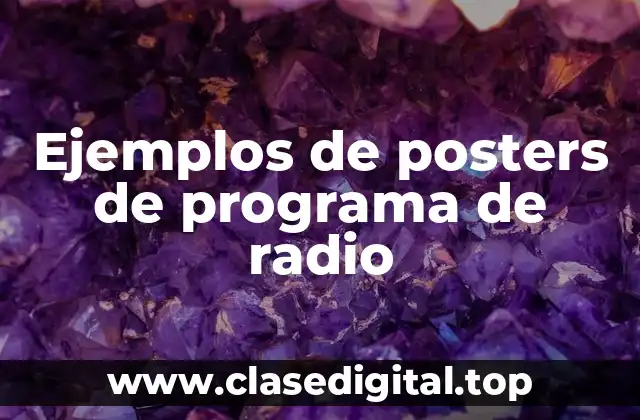Ejemplos de posters de programa de radio