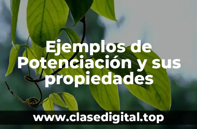 Ejemplos de Potenciación y sus propiedades
