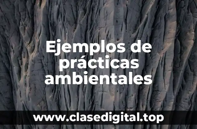 Ejemplos de prácticas ambientales