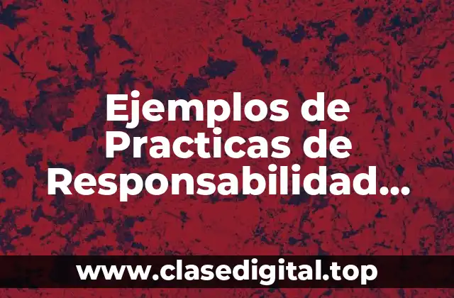 Ejemplos de Practicas de Responsabilidad Social