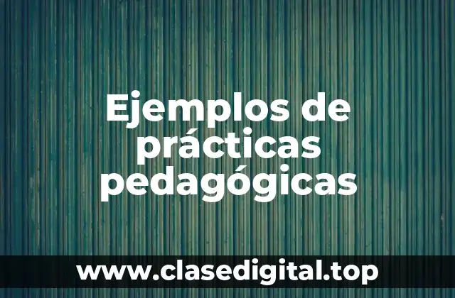 Ejemplos de prácticas pedagógicas