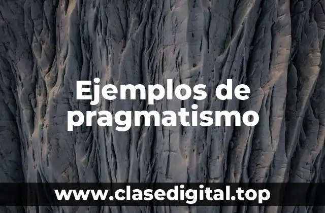 Ejemplos de pragmatismo