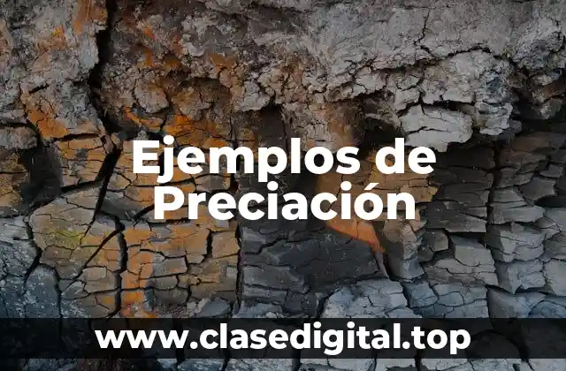 Ejemplos de Preciación