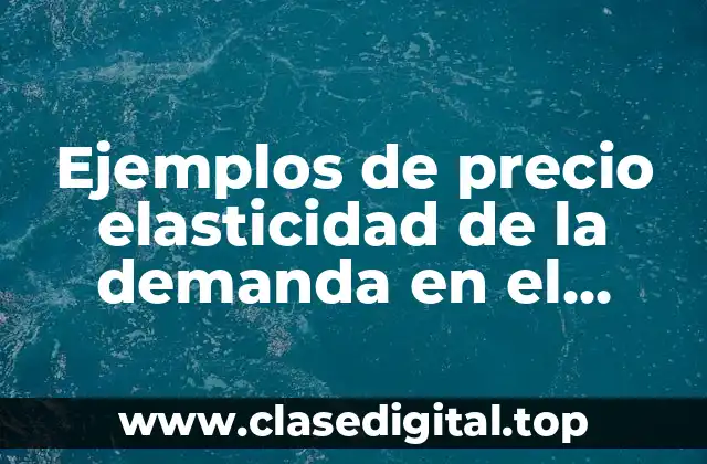 Ejemplos de precio elasticidad de la demanda en el monopolio