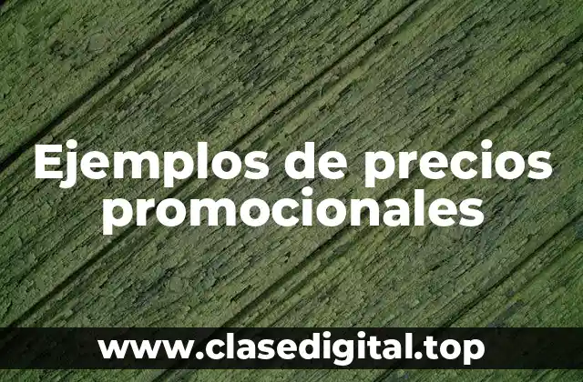 Ejemplos de precios promocionales