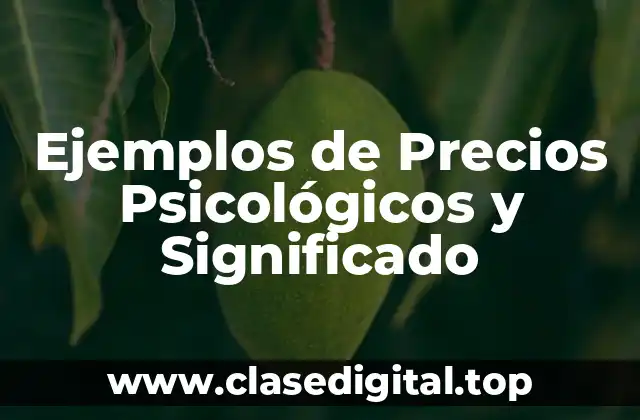 Ejemplos de Precios Psicológicos y Significado