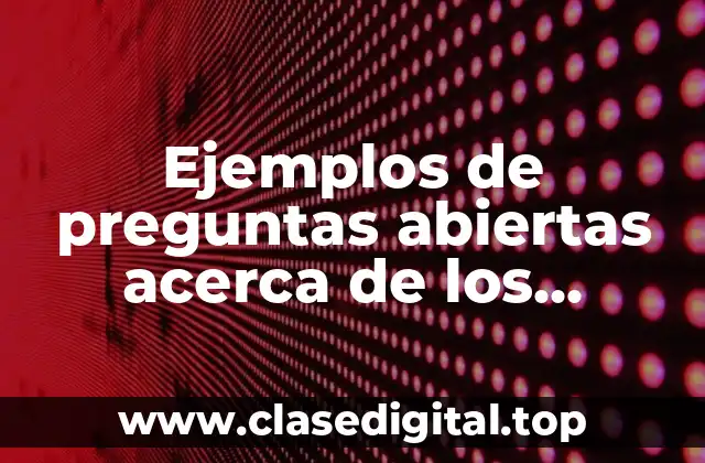 Ejemplos de preguntas abiertas acerca de los componentes del acumulador