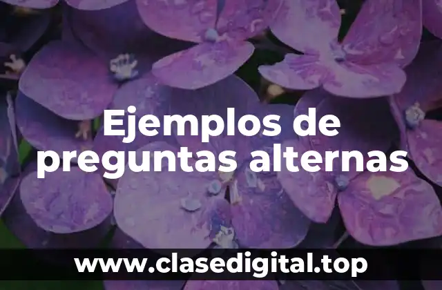 Ejemplos de preguntas alternas