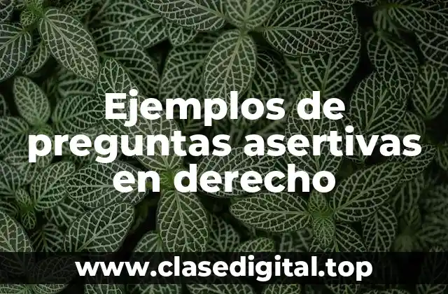 Ejemplos de preguntas asertivas en derecho