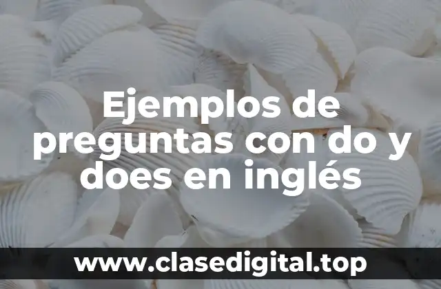 Ejemplos de preguntas con do y does en inglés
