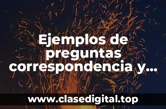 Ejemplos de preguntas correspondencia