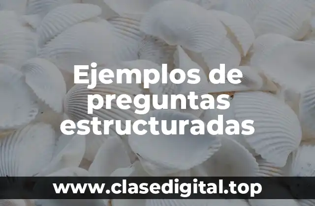 Ejemplos de preguntas estructuradas