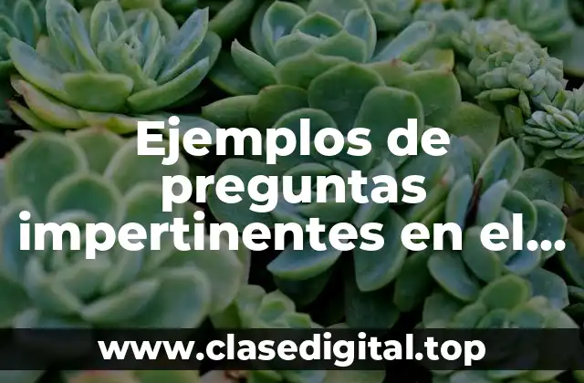 Ejemplos de preguntas impertinentes en el proceso penal