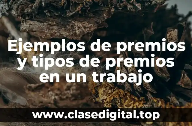 Ejemplos de premios en el trabajo
