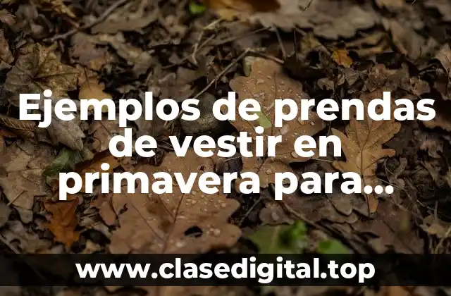 Ejemplos de prendas de vestir en primavera para niños kinder