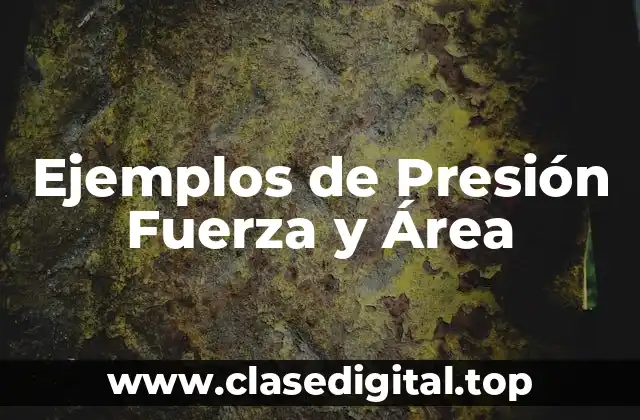Ejemplos de Presión Fuerza y Área