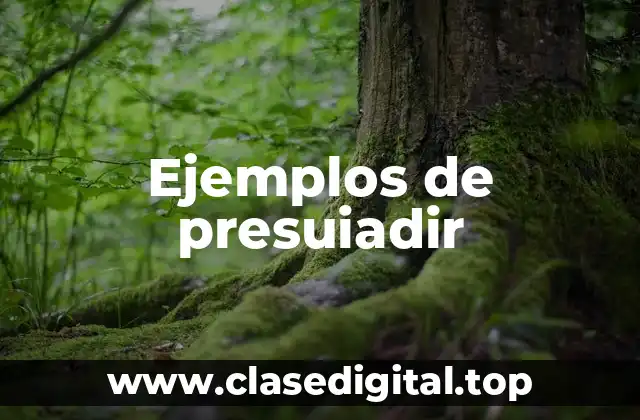 Ejemplos de presuiadir