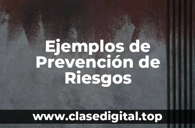 Ejemplos de Prevención de Riesgos