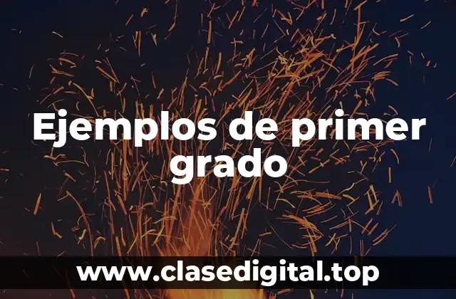 Ejemplos de primer grado