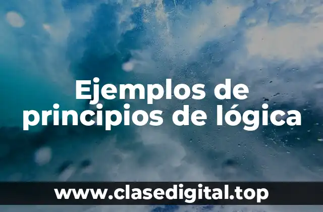 Ejemplos de principios de lógica