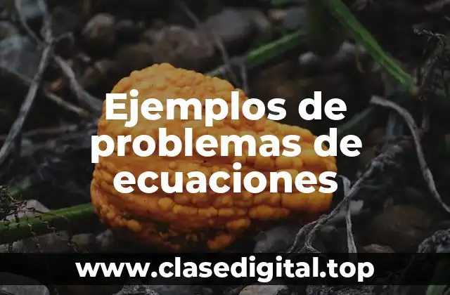 Ejemplos de problemas de ecuaciones