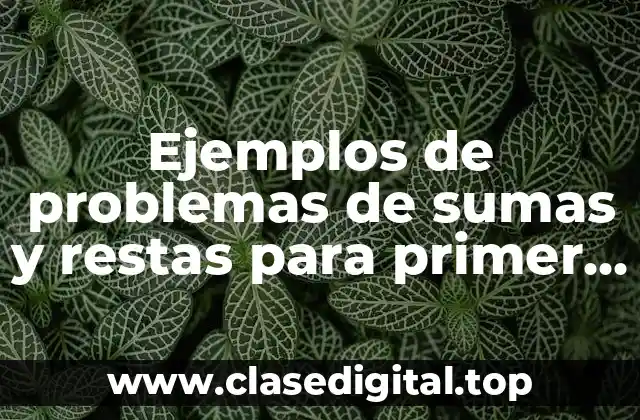 Ejemplos de problemas de sumas y restas para primer grado