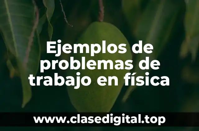 Ejemplos de problemas de trabajo en física