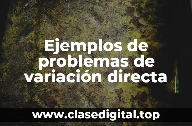 Ejemplos de problemas de variación directa