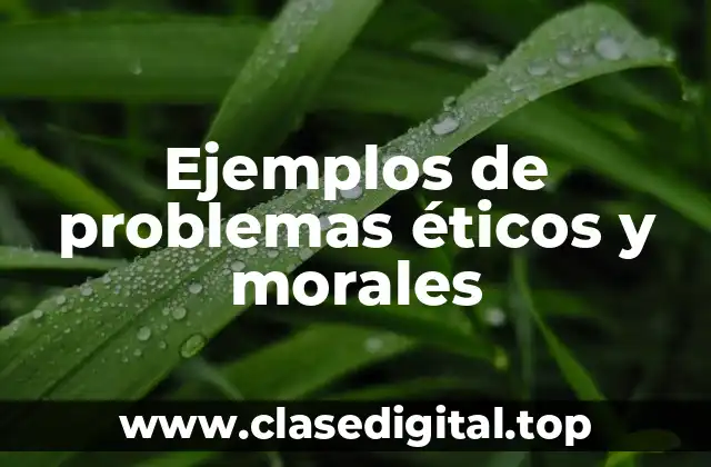 Ejemplos de problemas éticos y morales