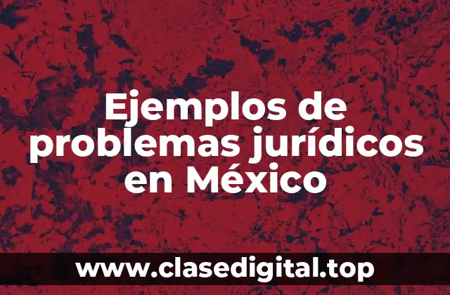 Ejemplos de problemas jurídicos en México