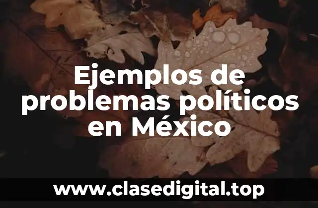 Ejemplos de problemas políticos en México