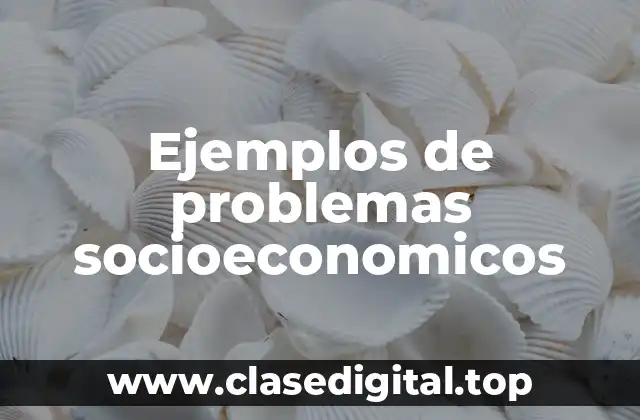 Ejemplos de problemas socioeconomicos