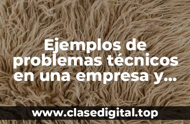 Ejemplos de problemas técnicos en una empresa y Significado