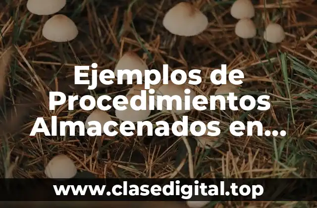 Ejemplos de Procedimientos Almacenados en Oracle