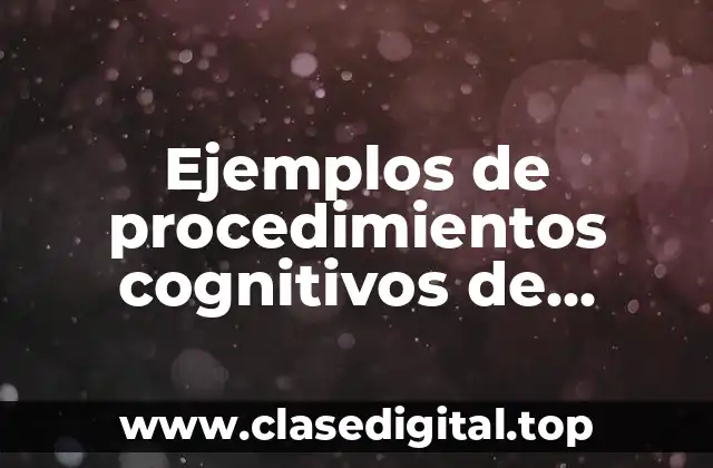Ejemplos de procedimientos cognitivos de preescolar para iniciar la escritura