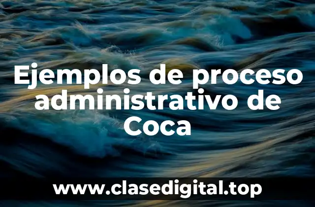 Ejemplos de proceso administrativo de Coca-Cola en hacer botellas