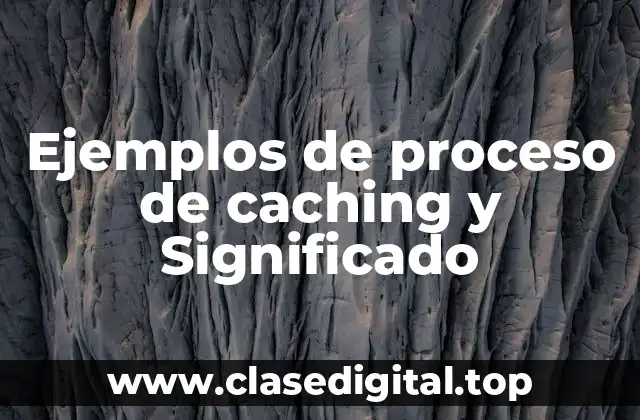 Ejemplos de proceso de caching