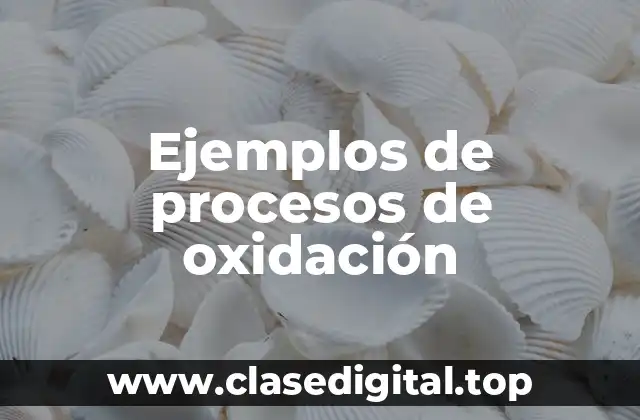 Ejemplos de procesos de oxidación