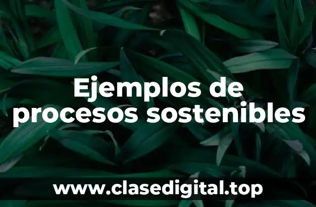 Ejemplos de procesos sostenibles