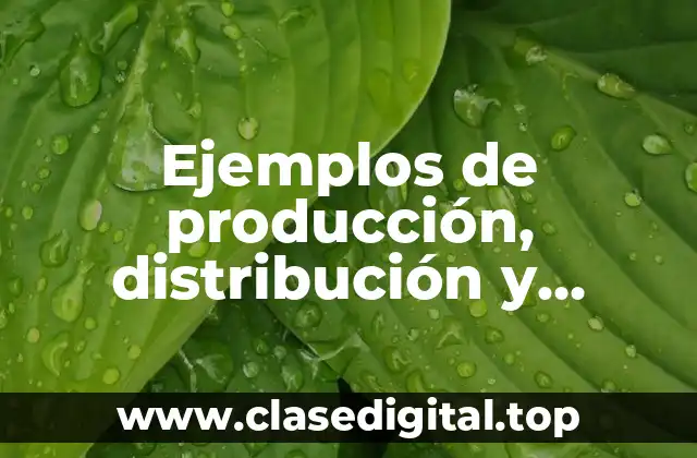 Ejemplos de producción, distribución y consumo