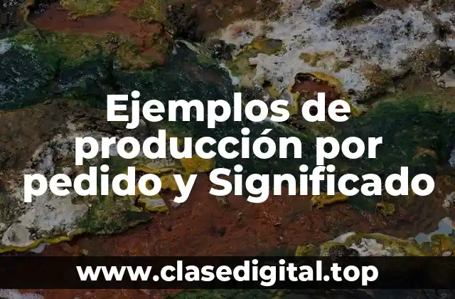 Ejemplos de producción por pedido y Significado