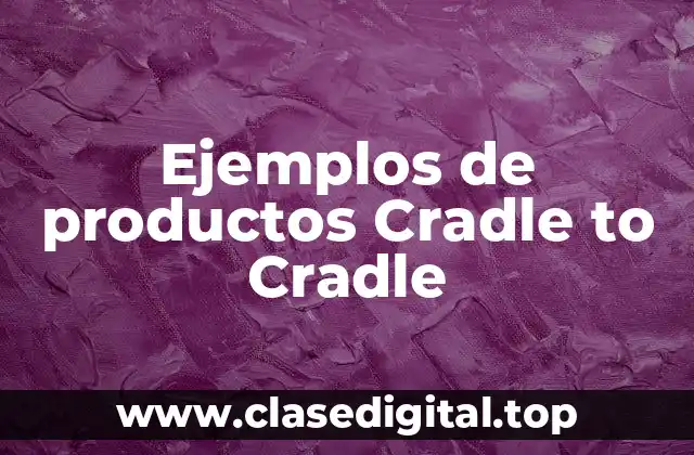 Ejemplos de productos Cradle to Cradle
