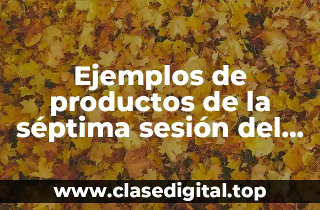 Ejemplos de productos de la séptima sesión del CTE Primaria