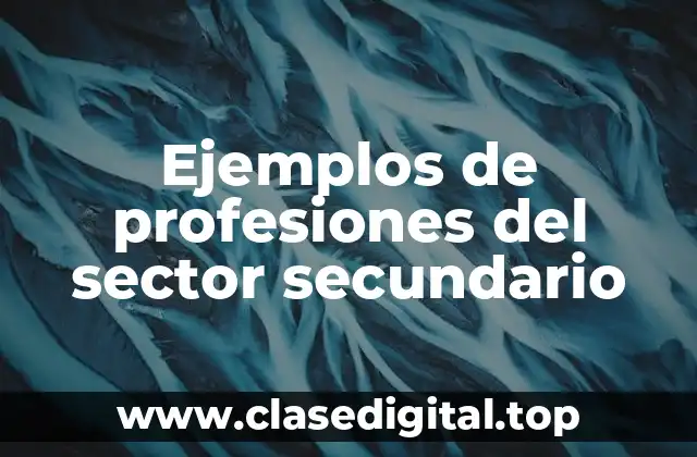 Ejemplos de profesiones del sector secundario