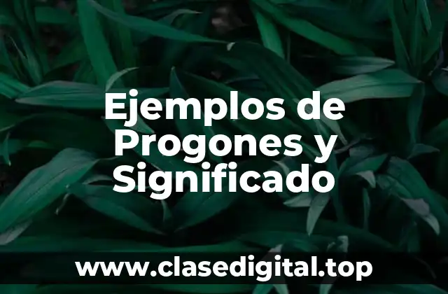 Ejemplos de Progones y Significado