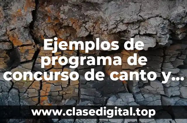Ejemplos de programa de concurso de canto y Significado