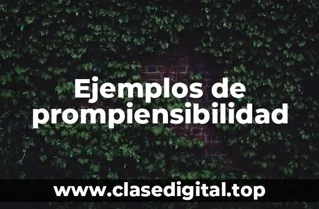Ejemplos de prompiensibilidad