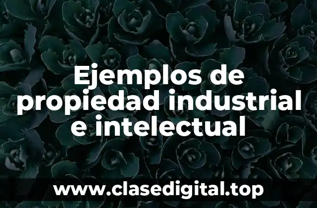 Ejemplos de propiedad industrial e intelectual