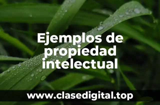 Ejemplos de propiedad intelectual