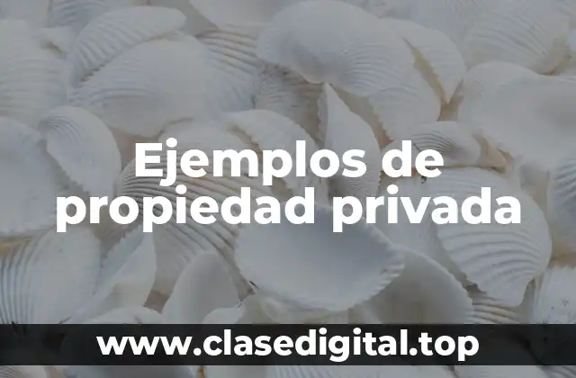Ejemplos de propiedad privada